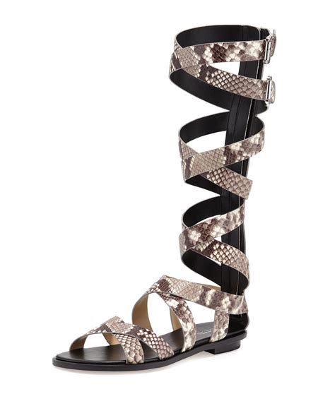 michael kors snakeskin pumps|snake embossed leather sandals.